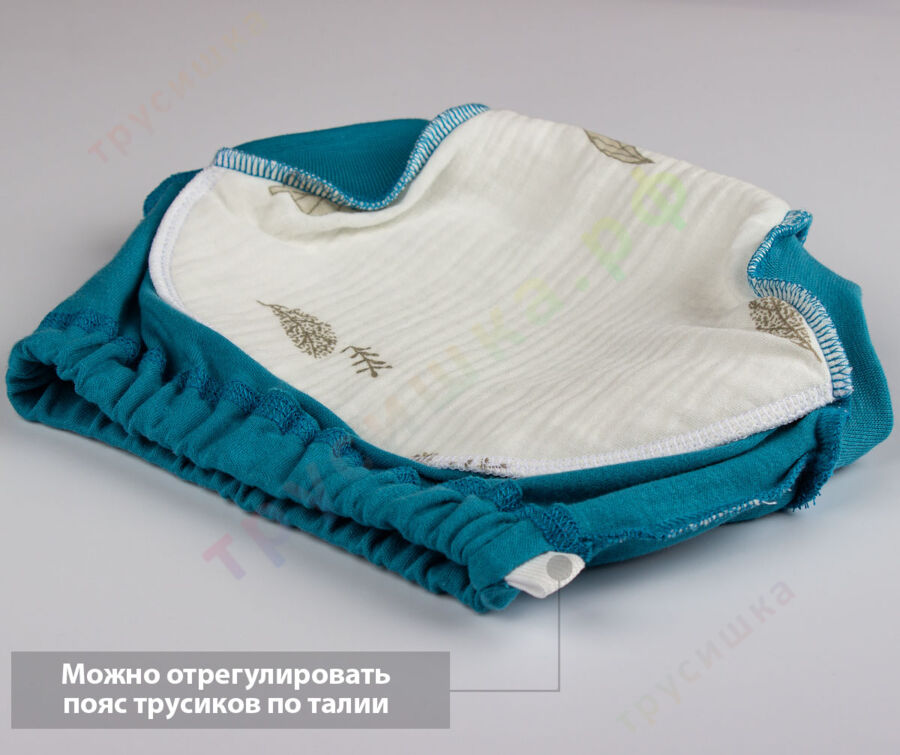 Трусики Трусишка Fly Морская волна замша мята (комплект 3 шт)