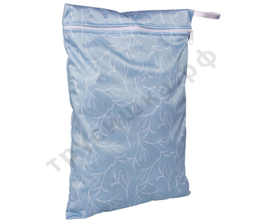 Непромокаемая сумочка Листья на голубом (классика)
