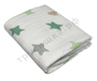 Муслиновое одеяло Слоник и звезда, хлопок, 8 слоев